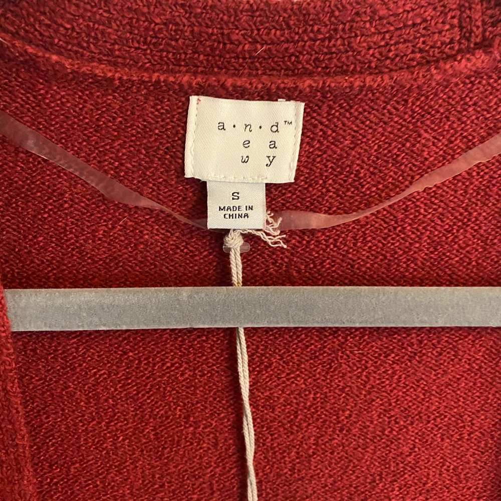 NWT. A New Day - red open front cardigan. Size S. - Picture 3 of 5